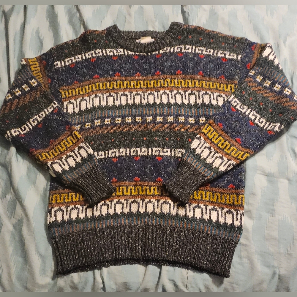 Vintage 1990s Together Knit Multicolor Sweater Men’s Large
